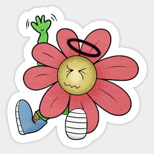 Vibing Flower Funky Art Sticker